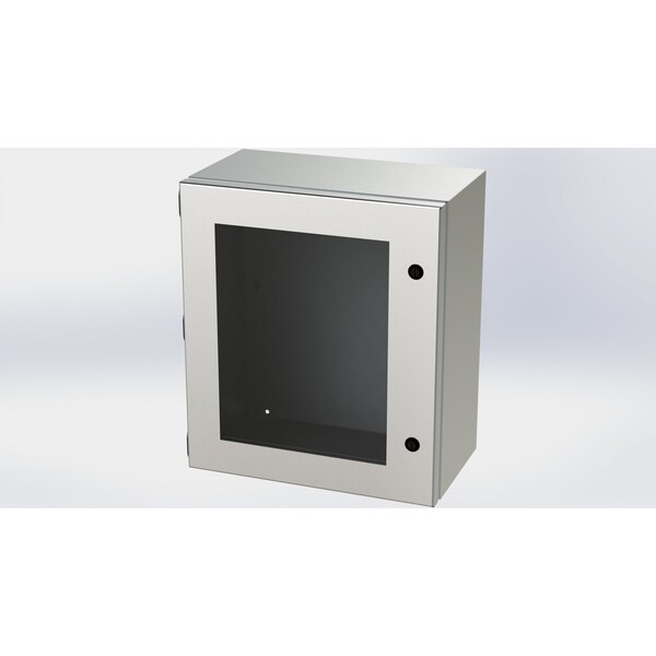 Saginaw Control & Engineering 1/4 Turn Latch Electrical Enclosures, 16 in H, 8 in D, 14 in W, NEMA 3R, 4, 4X, 12, 13 SCE-16148ELJWSS6 - main